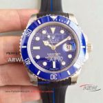 Rolex V3 Blue Submariner Rubber B Strap 40mm Watches - New Upgraded Watches